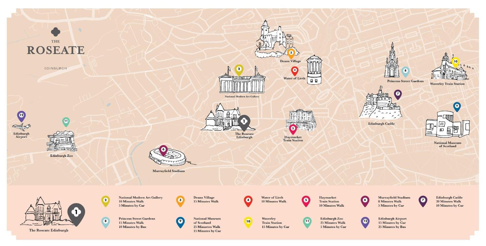 The Roseate Edinburgh - Small Luxury Hotels Of The World Экстерьер фото Map of the University of Oxford